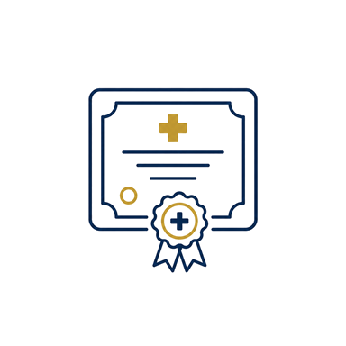 Ícono de certificación médica