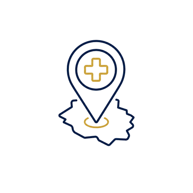 Ícono de ubicación médica